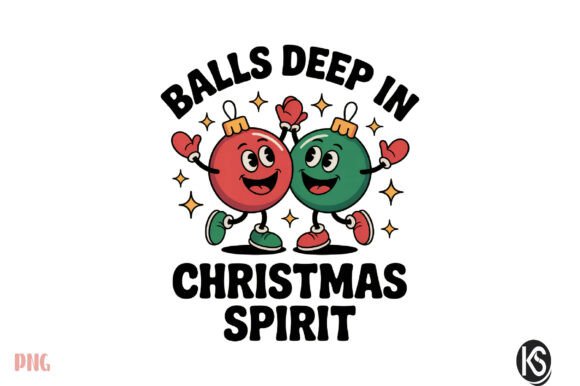 Balls Deep in Christmas Spirit: Bold Illustrations