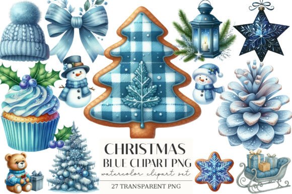 Christmas Blue Clipart PNG: Illustrations Review