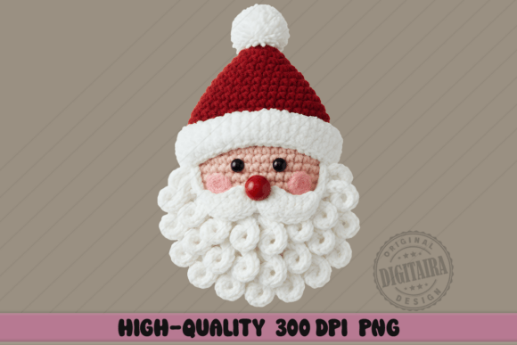 Christmas Santa Faux Yarn Png: Festive Illustrations for Branding