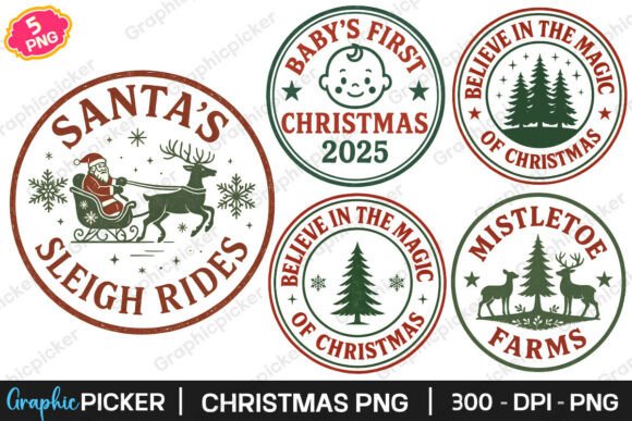 Christmas Stamp Clipart: Festive Illustrations for Branding