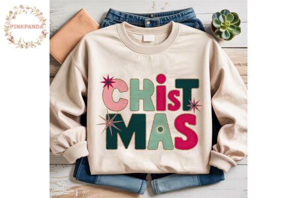 Chunky Christmas Letters PNG Clipart & Illustrations