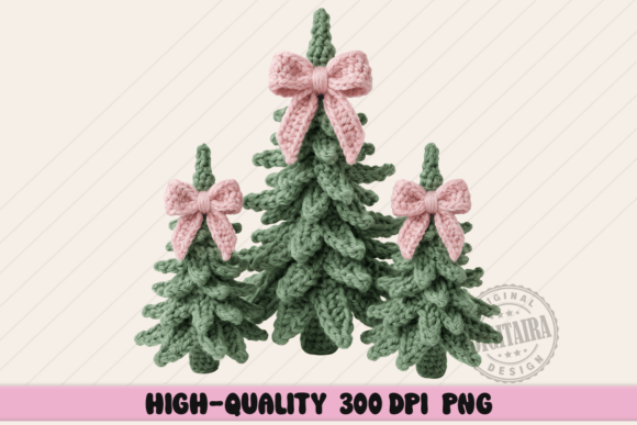 Faux Yarn Coquette Tree: Festive Illustrations