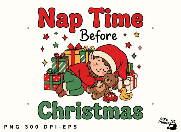 Funny Christmas Nap Time Illustrations Review