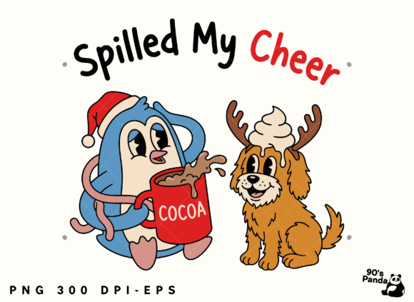 Funny Christmas Spilled Cheer: Illustrations for Branding