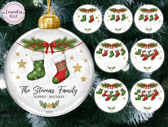 Personalized Christmas Family Ornament Illustrations Review