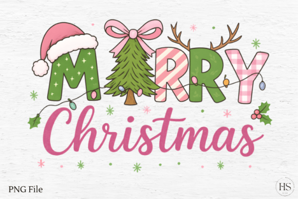 Pink Merry Christmas Illustrations: A Crafter’s Review