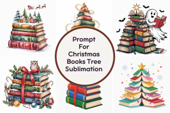 Review: Christmas Books Tree Sublimation Illustrations