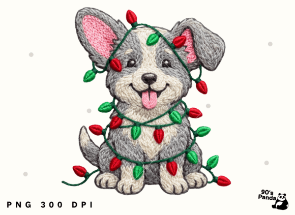 Review: Christmas Lights Dog Crochet Png Illustrations