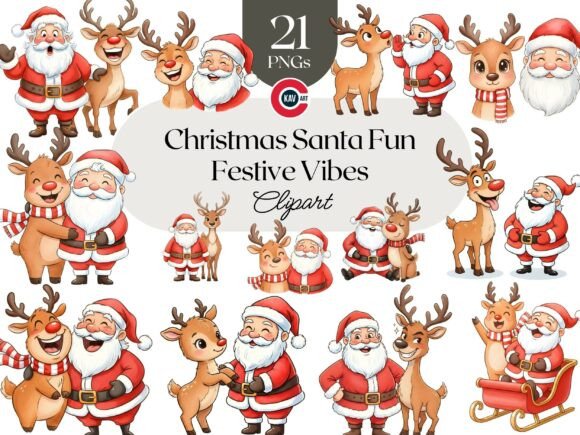 Review: Cute Santa & Reindeer Illustrations