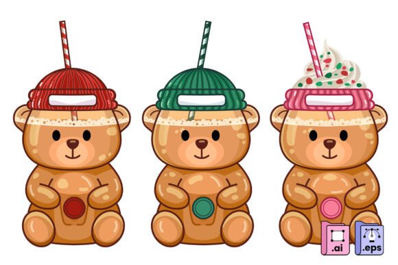 Reviewing Christmas Bearista Cup Trio Illustrations