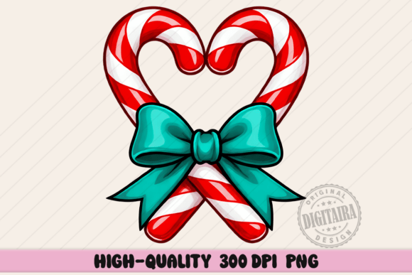 Reviewing Christmas Candy Cane Bow Illustrations