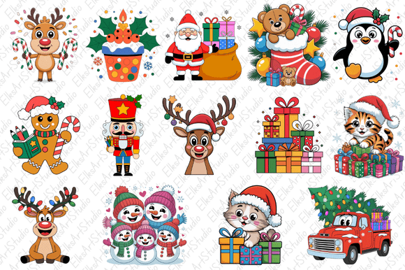 Reviewing the Christmas Characters Clipart Bundle