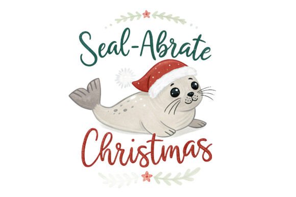 Seal -abrate Christmas PNG: Festive Illustrations