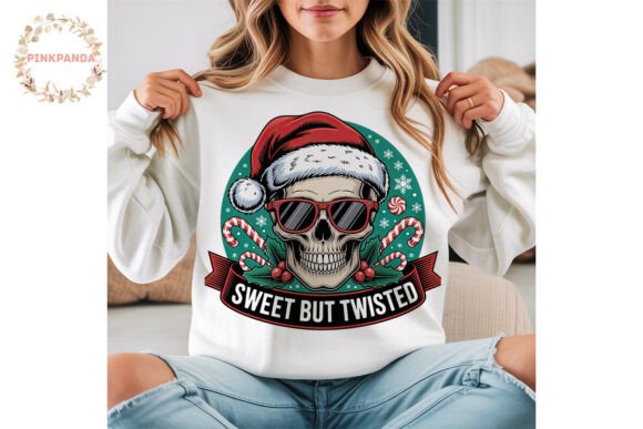 Twisted Christmas Skull PNG Clipart: Bold Illustrations