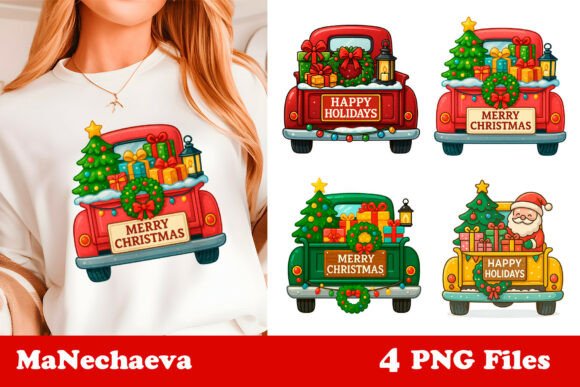 Vintage Christmas Truck Clipart: A Designer’s Review