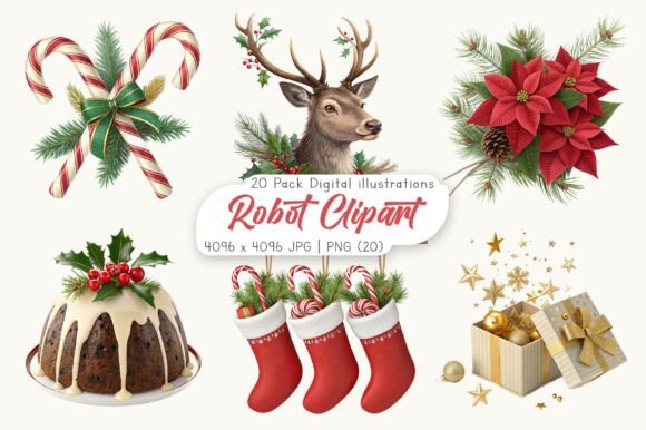 Watercolor Traditional Christmas Clipart: A Crafter’s Review